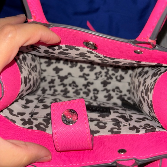 Rebecca Minkoff Neon Pink mini tote with crossbody strap - Picture 5 of 9